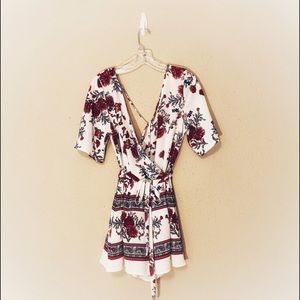 Short floral print jumper